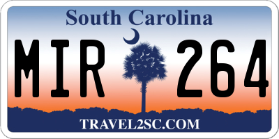 SC license plate MIR264