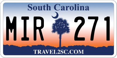 SC license plate MIR271