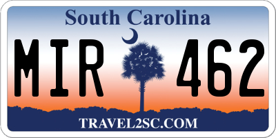 SC license plate MIR462