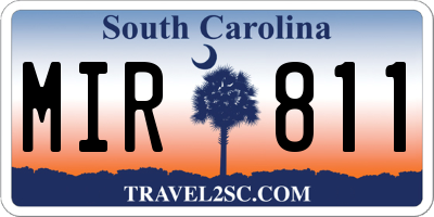 SC license plate MIR811