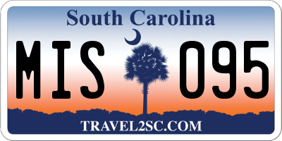 SC license plate MIS095