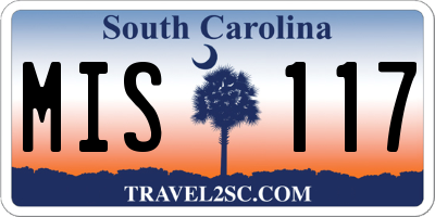 SC license plate MIS117