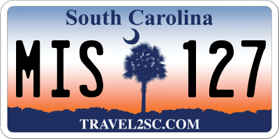 SC license plate MIS127