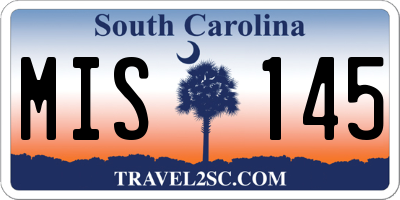 SC license plate MIS145
