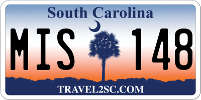 SC license plate MIS148