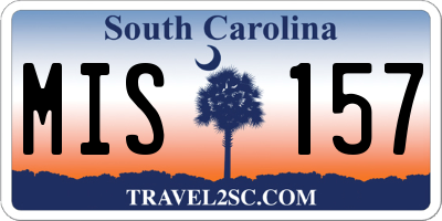 SC license plate MIS157