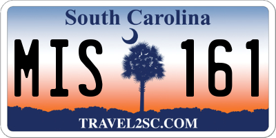 SC license plate MIS161