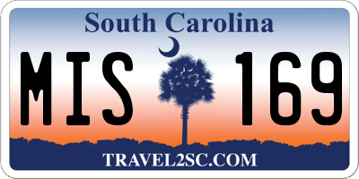SC license plate MIS169