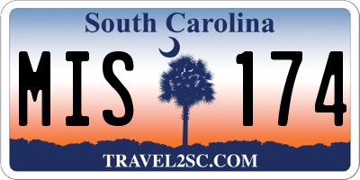 SC license plate MIS174