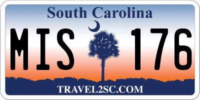 SC license plate MIS176