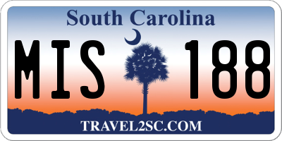 SC license plate MIS188