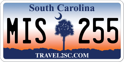 SC license plate MIS255