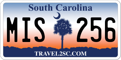 SC license plate MIS256