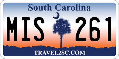 SC license plate MIS261