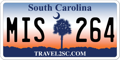 SC license plate MIS264