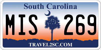 SC license plate MIS269