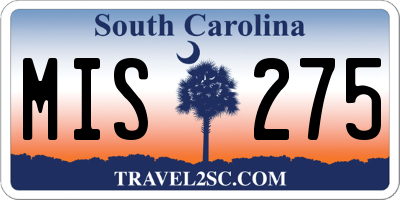 SC license plate MIS275