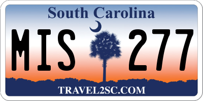 SC license plate MIS277