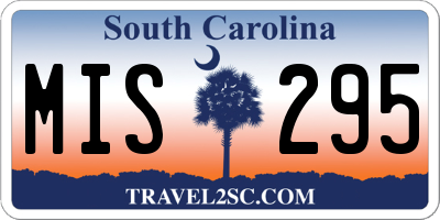 SC license plate MIS295