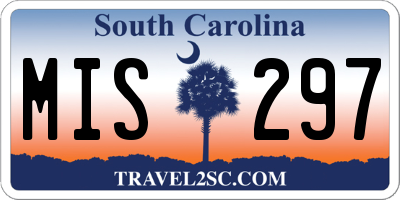 SC license plate MIS297