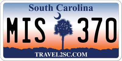 SC license plate MIS370
