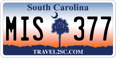 SC license plate MIS377