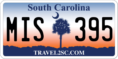 SC license plate MIS395