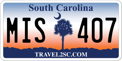 SC license plate MIS407