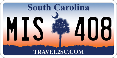 SC license plate MIS408