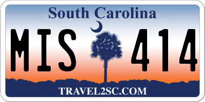 SC license plate MIS414