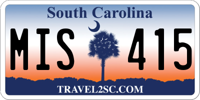 SC license plate MIS415