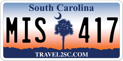 SC license plate MIS417