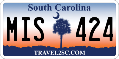 SC license plate MIS424