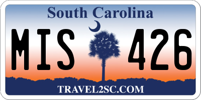 SC license plate MIS426