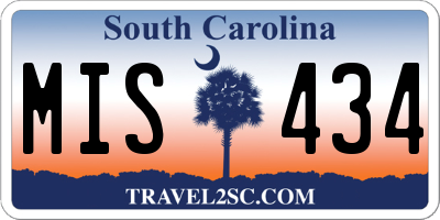 SC license plate MIS434