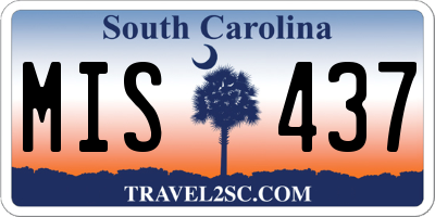 SC license plate MIS437