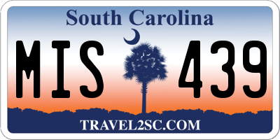 SC license plate MIS439