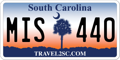 SC license plate MIS440