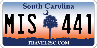 SC license plate MIS441