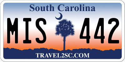 SC license plate MIS442
