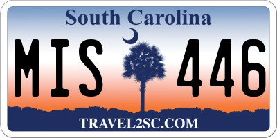 SC license plate MIS446