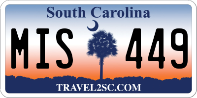 SC license plate MIS449