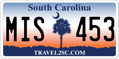 SC license plate MIS453