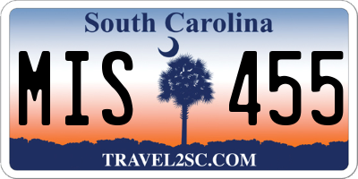 SC license plate MIS455