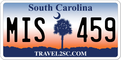 SC license plate MIS459