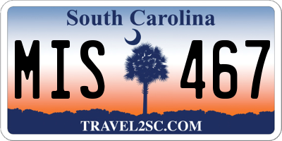 SC license plate MIS467