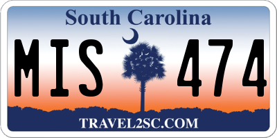 SC license plate MIS474