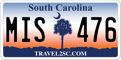 SC license plate MIS476