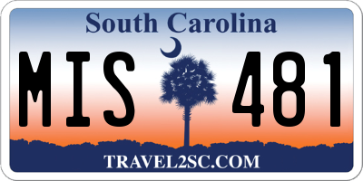 SC license plate MIS481