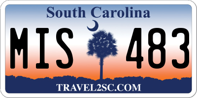 SC license plate MIS483